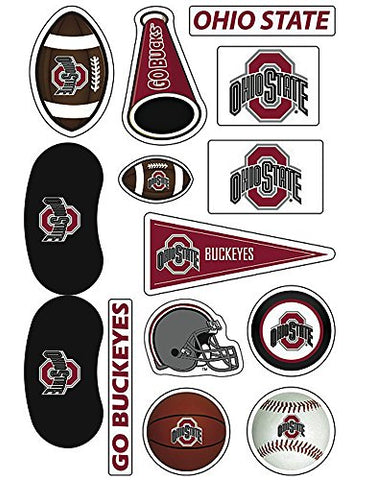 Ohio State University (OSU) Buckeyes – Waterless Peel & Stick Temporary Tattoo Assortment Pack – 14-Piece