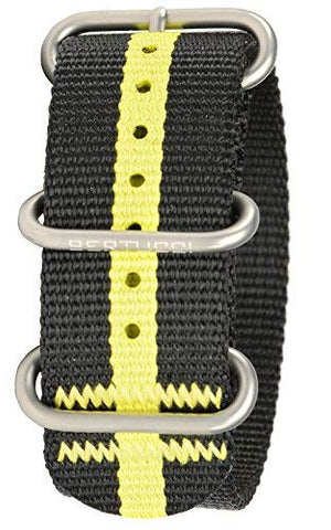 B-Type Zulu Nylon Black / Optic Yellow w/ Matte Hardware, 1" - 26 mm Size For A-4 & A-5 Cases