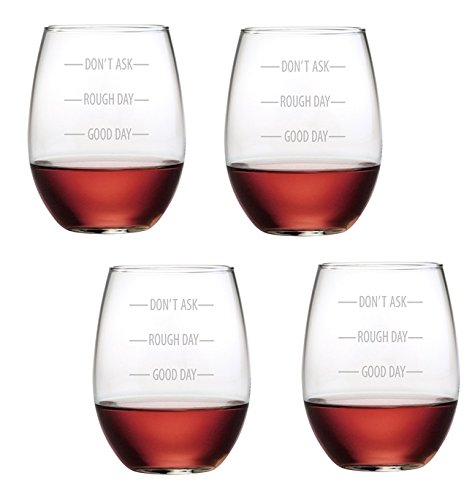 Don't Ask, Stemless Wine, 21oz, Set of 4
