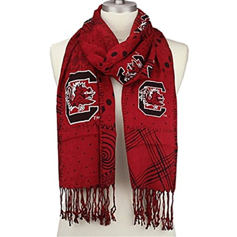 Mixed Print Scarf, South Carolina, 72"L x 24"W