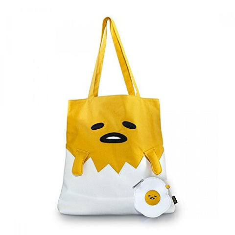 Gudetama Tote Bag with Detachable Faux Leather Coin Bag