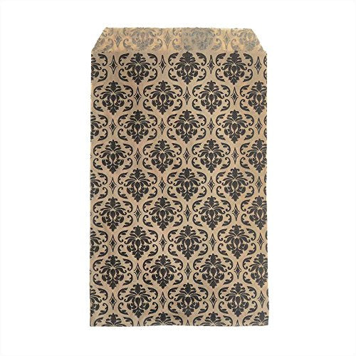 100pcs Damask Paper Gift Bag, 4"W x 6"H