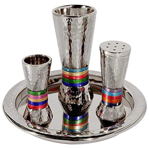 Havdallah Set - Hammer Work - Rings - Multicolor