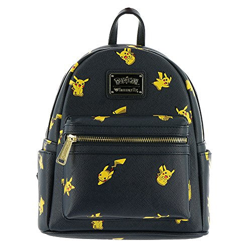 Pokemon Pikachu Print Mini Faux Leather Backpack