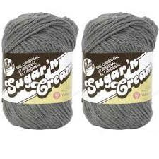 Lily Sugar'n Cream Solid Yarn Overcast 120 Yards 2.5 OZ