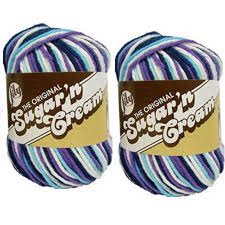 Lily Sugar'n Cream Yarn - Ombre Moondance 95 Yards 2 OZ