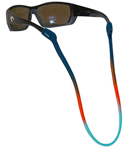 Eyewear Retainers, Silicone, Switchback, Dark Blue / Coral / Aqua