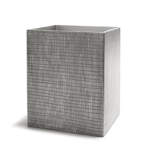Delano Grey Accessories - Waste Basket: 7.95"L x 6.81"W x 9.76"H