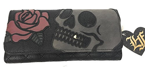 Skull with Rose Wallet
