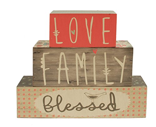 Loved Family Blessed Stocked Blocks, 6.50in L x 8in H