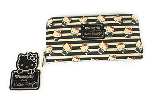 Hello Kitty Overalls and Stripes Wallet