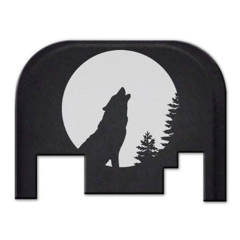 REAR SLIDE PLATE FOR GLOCK MODELS 17-41 GEN 1-4 - HOWLING WOLF