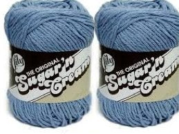 Lily Sugar'n Cream Solid Yarn Light Blue 120 Yards 2.5 OZ