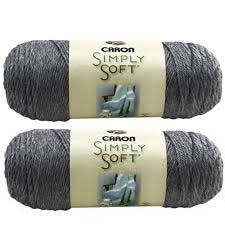 Caron Simply Soft Yarn - Heather Charcoal 250 Yards 5 OZ