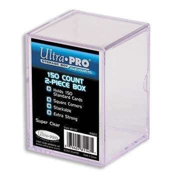 2-Piece 150 Count Clear Card Storage Box