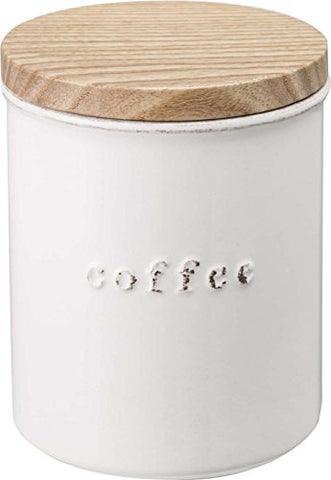 Tosca Ceramic Canister Coffee - White
