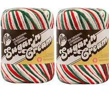 Lily Sugar'n Cream Yarn - Ombre Mistletoe 95 Yards 2 OZ