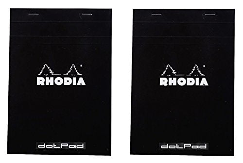 Rhodia Classic Notepads DotPad Top Staplebound 6 x 8 1/4 Dot Grid Black 80 sheets