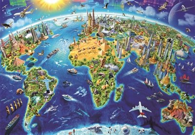 World Landmarks Globe (2000 Piece) Puzzle