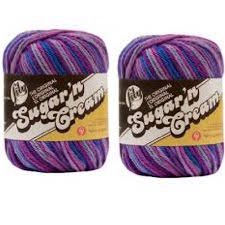 Lily Sugar'n Cream Yarn - Ombre Jewels 95 Yards 2 OZ