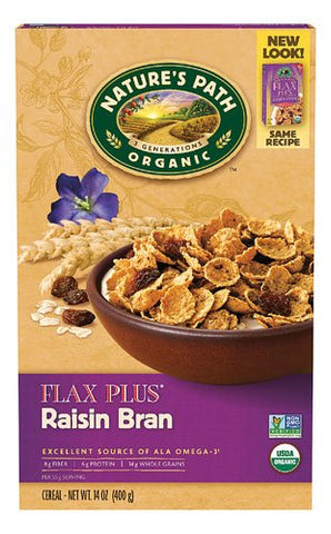 Nature's Path Organic Flax Plus Cereal Raisin Bran -- 14 oz - 2 pc