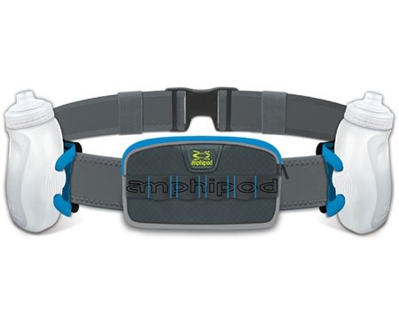 RunLite Xtech 2 Plus Charcoal/Tahoe Blue with Clear Bottles, Size: Adj