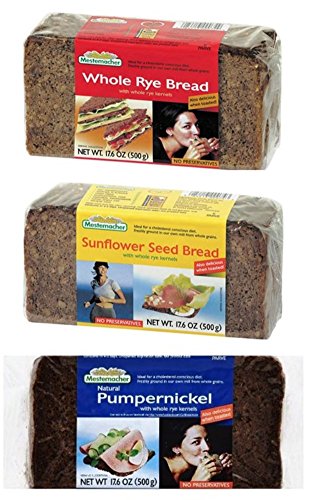 Mestemacher Pumpernickle Bread 17.6 oz
Mestemacher Whole Rye Bread 17.6 oz
Mestemacher Sunflower Seed Bread 17.6 oz