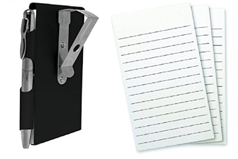 Visor Note, Black - 2 3/4” x 4 3/8” - 50 Sheets
Flip Note - Pad Refills - Lined Paper,  - 2 3/4” x 4 1/8” - (3 per pack)