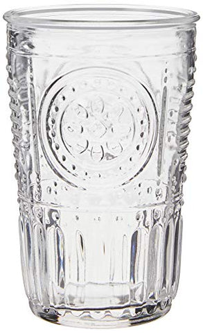 Bormioli Rocco Romantic Water Glass, 11.5 oz., Set of 6 , Clear