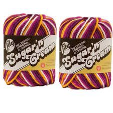 Lily Sugar'n Cream Yarn - Ombre Batik 95 Yards 2 OZ