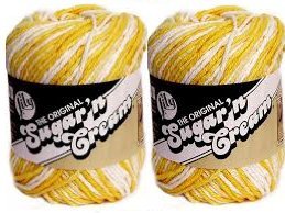 Lily Sugar'n Cream Yarn - Ombre Daisy 95 Yards 2 OZ
