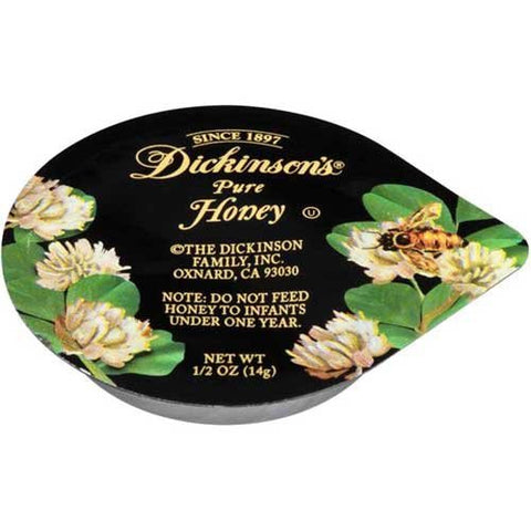 Dickinson's Portion Control-Plastic, Pure Honey, 1/2 oz
