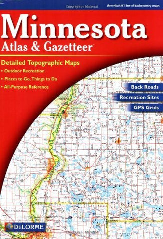 Delorme Atlas & Gazetteer Paper Maps, Minnesota (Paperback)