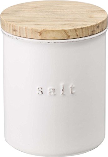 Tosca Ceramic Canister Salt - White