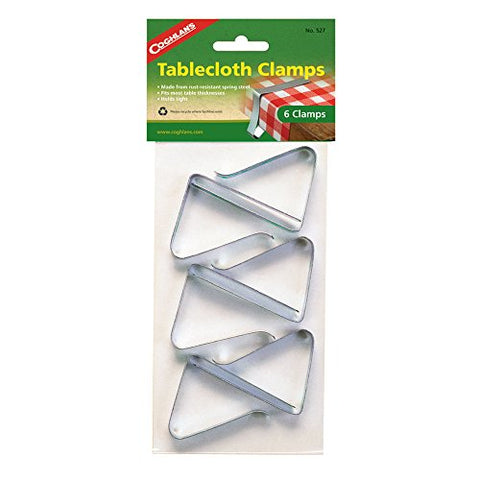 Coghlans 527 Tablecloth Clamps 6Pk Rust Resistant (387274)