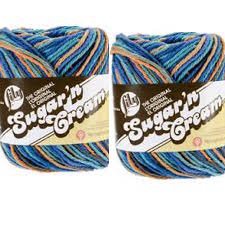 Lily Sugar'n Cream Yarn - Ombre Capri 95 Yards 2 OZ