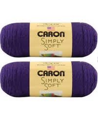Caron Simply Soft Yarn - Solid Purple 315 Yards 6 OZ