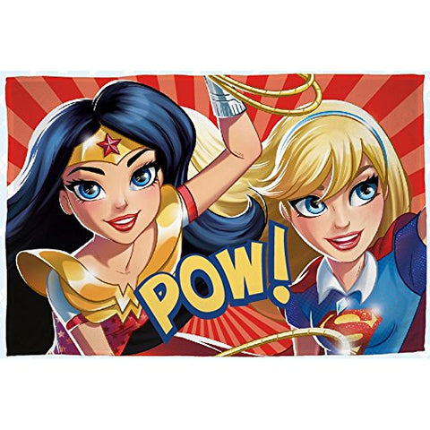 DC Superhero Girls Super Panel Polar Fleece Blanket (DHGSUPFL001) - 100cm x 150cm