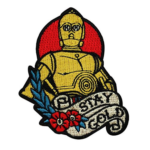Disney Star Wars C3-PO Stay Gold Patch Droid Officially Licensed Iron On Applique