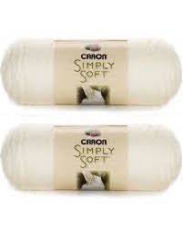 Caron Simply Soft Yarn - Solid Off White 315 Yards 6 OZ
