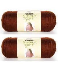 Caron Simply Soft Yarn - Solid Chocolate 315 Yards 6 OZ