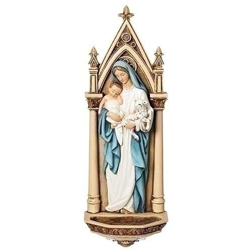 Joseph Studio 7.75"H Mary w/ Child Water Font