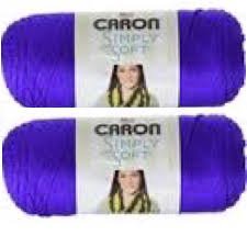 Caron Simply Soft Yarn - Solid Iris 315 Yards 6 OZ
