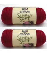 Caron Simply Soft Yarn - Solid Autumn Red 315 Yards 6 OZ