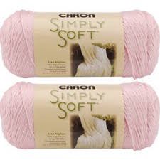 Caron Simply Soft Yarn - Solid Soft Pink 315 Yards 6 OZ