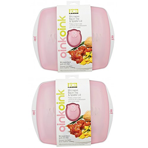 Oink Oink - Microwave Bacon Tray, Pink