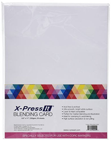 X-Press It Blending Card by X-Press It, 8.5"x11" 25 sheet pack