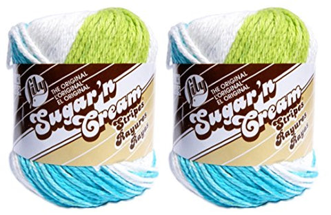 Lily Sugar'n Cream Super Size Yarn - Stripes Mod Stripes 120 Yards 2.5 OZ