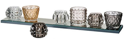 20"X3" VOTIVE X7 TRAY AMB BR