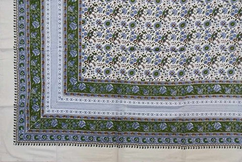 Floral Design Tapestry Green - 72" x 106" Twin Size